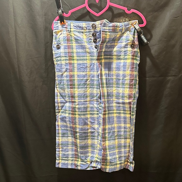 Free People Pants - Free People Multicolor Plaid Capri Pants